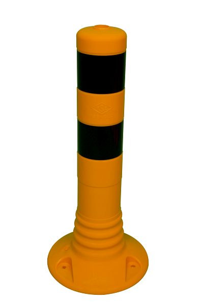 Schake Flexi paal geel zwarte strepen Ø 80 mm, hoogte: 450 mm, 412444BG