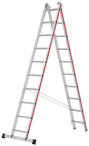 HYMER multifunctionele ladder, tweedelig, 2x10 sporten, lengte ingeschoven 2,88 m / uitgeschoven 4,84 m, 404520