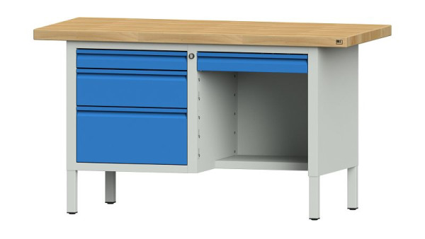 ANKE werkbanken Kast werkbank, model 348 E, 1500 x 700 x 850 mm, RAL 7035/5012, BMP 50 mm, 510.317