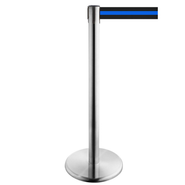 Stein HGS HGS personengeleidingssysteem -P-LINE Future-, RVS, zwart/blauw/zwart horizontaal (gestreept), met riemeindstuk (standaard), 12798-0702