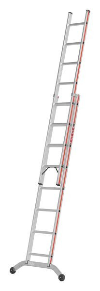 HYMER-uitschuifladder, tweedelig, 2x8 sporten, lengte ingeschoven 2,43 m / uitgeschoven 4,11 m, 604616