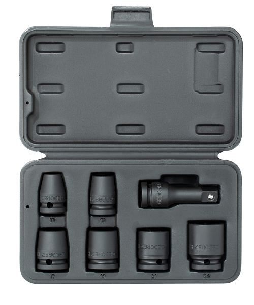 GEDORE K 19-007 krachtschroevendraaierset 1/2" 7-delig 6-kant 10-24 mm, 3437426