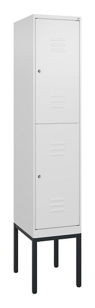 C+P dubbeldekskast Classic PLUS, frame, 2120x400x500mm, 9016/9016, cilindersloten, 0803307-12 S10029