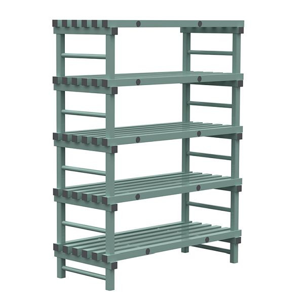 REA Euro plank 1400x600x1850mm, 5 staanders met 350mm tussenruimte, 308.192
