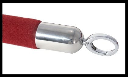 Afbakeningstouw Contacto, rood, 250 cm met chromen beslag, 1604/250