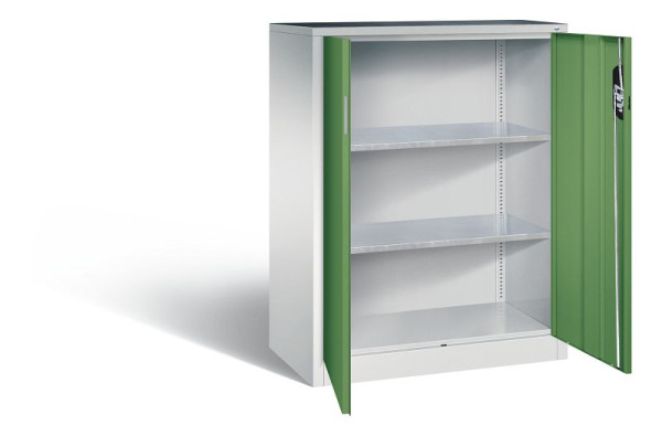C+P gereedschapskast Acurado, H1200xW930xD500mm, kleur: lichtgrijs / reseda groen, verzonken handgreep, 8521-000 S10145