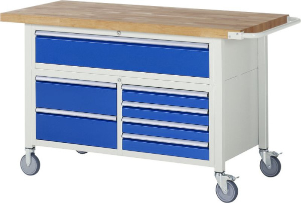 RAU verrijdbare werkbank serie 8000, drievoudige onderbak (7x lade), 1500x920x700 mm, 05-8921A2-157B4S.11