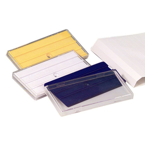 Stein HGS HGS buismarkering RK-schroefetiket met 3 gleuven, geel, 50 stuks, afmetingen (BxH): 100 x 50 mm, 90.3401-4