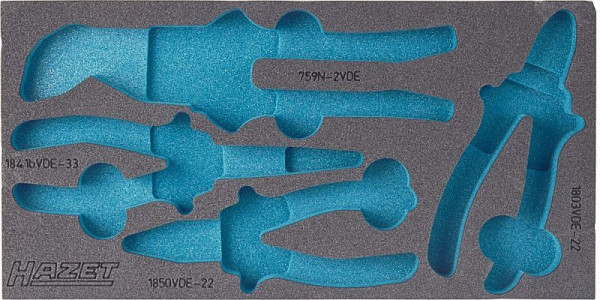 Hazet 2-componenten zachtschuim inleg, voor 163-226/4, afmetingen / lengte: 342 mm x 172 mm, 163-226L