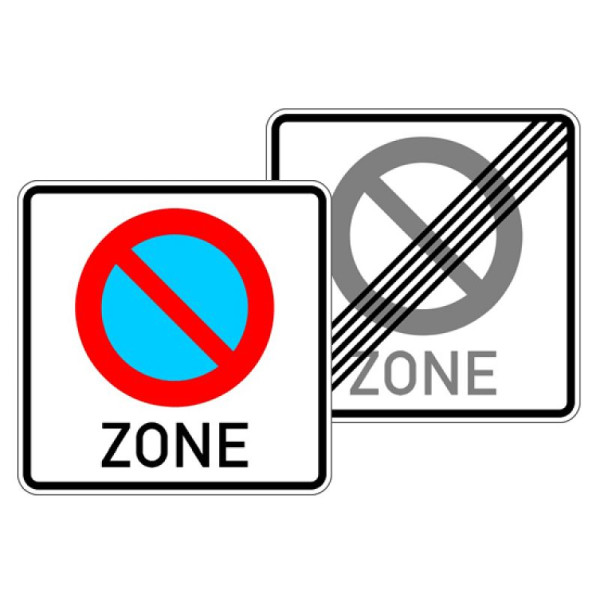 Steen HGS Beperkt stopverbod voor één zone nr. 290.1-40, 840x840mm /RA2/vlakke vorm 3mm, 290.1-40-323