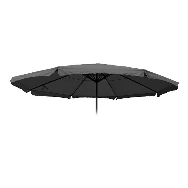 Mendler vervangende hoes voor parasol Meran Pro, horecamarktparasol met volant Ø 5m, polyester, antraciet, 76803