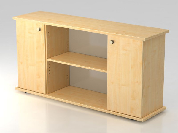Hammerbacher dressoir 2 deuren 166cm gestreept handvat esdoorn/esdoorn, 166,1x44,8x84 cm (BxDxH), VSB2T/3/3/SG