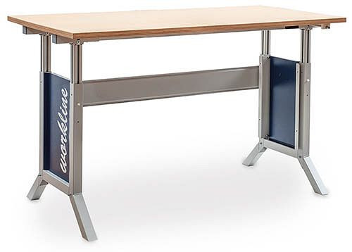 Bedrunka + Hirth workline onderstel met werkblad, diepte 750, klembevestiging, afmetingen in mm (BxD): 1500 x 750, 07.75.15