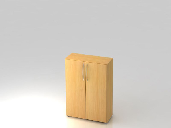 Hammerbacher kast 3OH 34, 6cm diepe beugelgreep beuken, 80x34,6x114,4 cm (BxDxH), V4550/6/6/BM