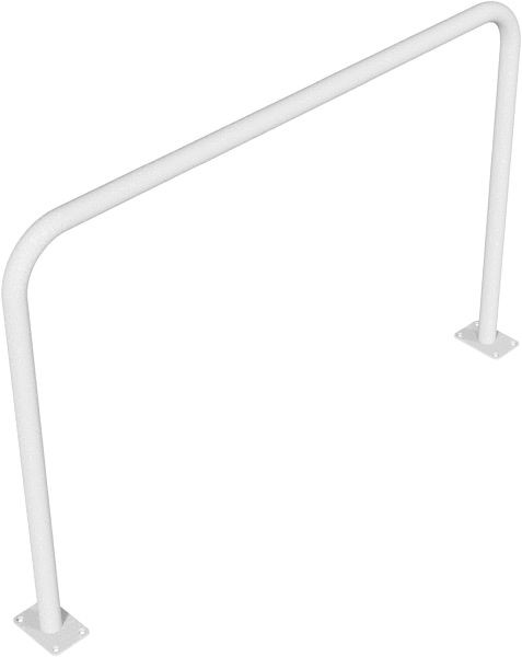 Schake buisbeugel van stalen buis Ø 48 x 2,5 mm zonder dwarsbalk voor plugbevestiging, totale breedte 1500 mm, totale hoogte 1000 mm, thermisch verzinkt, 448_53