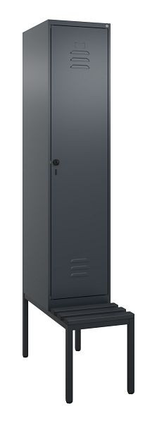 C+P luierkastje Classic PLUS met middenverdeler, bank, 2120x400x815mm, 7016/7016, veiligheidsdraaigrendel, 0800507-12F S10042