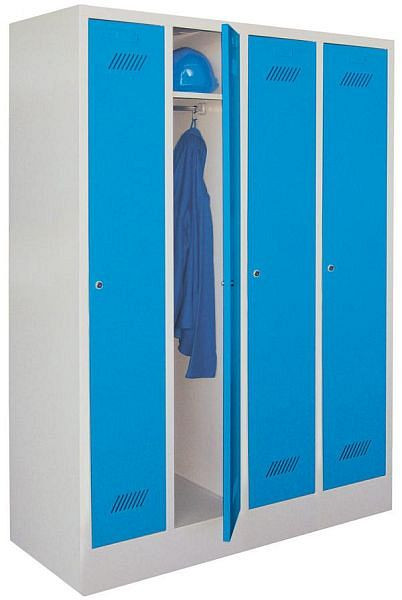 Pavoy Kleiderschrank mit Sockel 1850/500/1200, 4 Abteile, Zylinderschloss, 60201-413-431-910