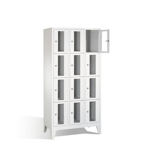 C+P lockerkast Classic, H1850xB900xD500mm, kleur: lichtgrijs, 8010A304 S10000