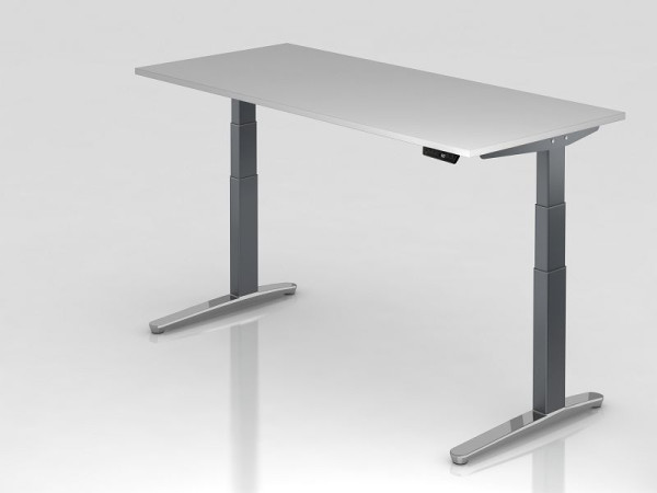 Hammerbacher zit-sta bureau elektrisch 180x80cm grafiet/grafiet, rechthoekige vorm, VXBHM19/5/GC