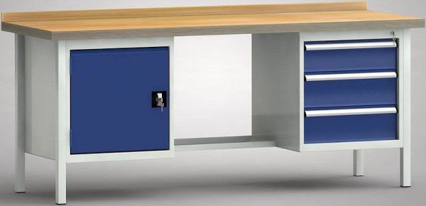 KLW standaard werkbank - 2000 x 700 x 840 mm L x D x H, WS202N-2000M40-E2071
