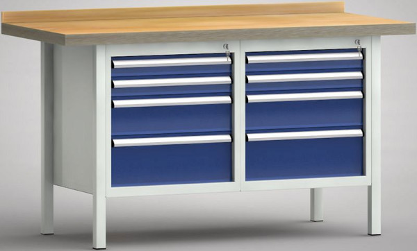 KLW standaard werkbank - 1500 x 700 x 840 mm L x D x H, WS177N-1500M40-E7034