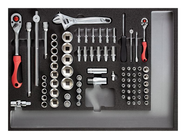 GEDORE rode gereedschapsset 3xCT-modules 129-delig, 3301679