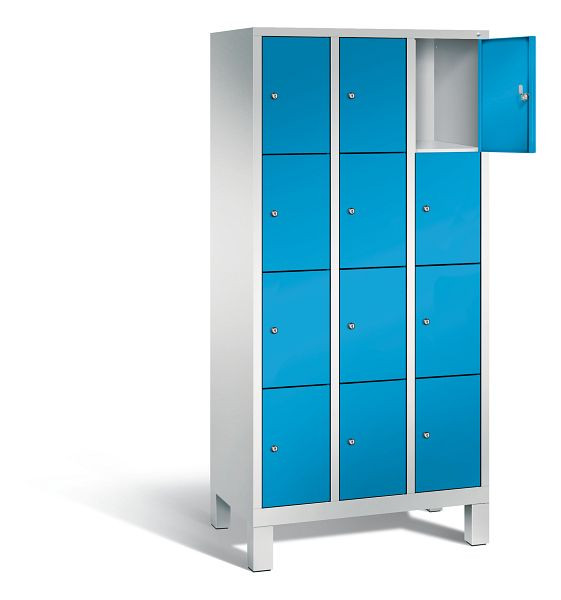 C+P lockerkast Evolo, H1850xB900xD500mm, kleur: lichtgrijs/lichtblauw, 48010-304 S10051