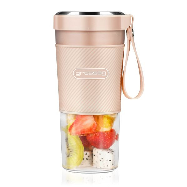 grossag Akku Smoothie Mixer to-go, Rosa, MX 10.02