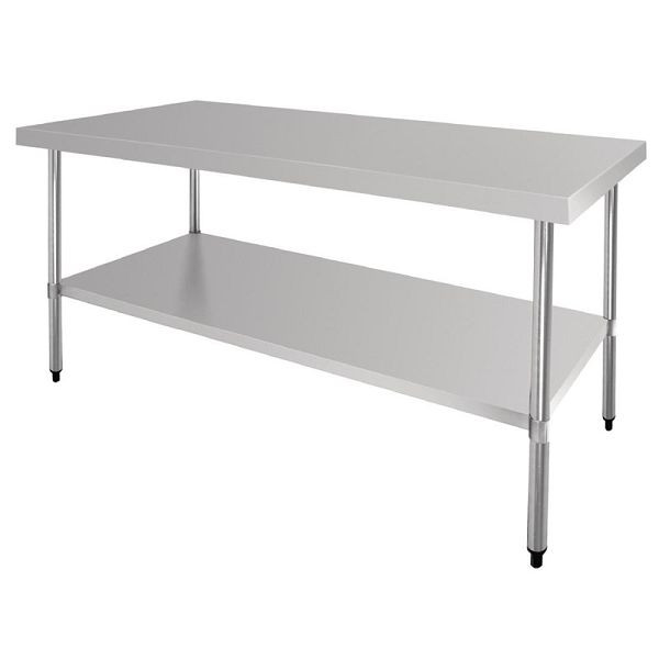 Vogue Central Island roestvrijstalen voorbereidingstafel 180 cm, GL279