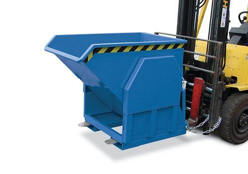 DENIOS zware stalen kiepcontainer, 1000 liter inhoud, gegalvaniseerd, 145-087