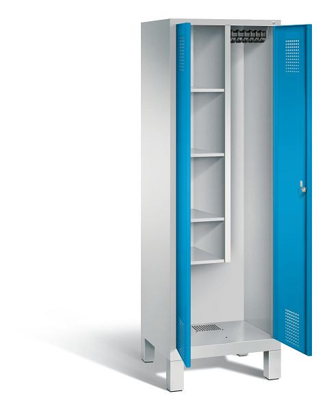 C+P reinigingsmiddelenkast Evolo, H1850xB610xD500mm, kleur: lichtgrijs / lichtblauw, 48110-00 S10067
