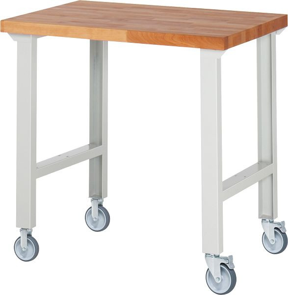 RAU verrijdbare werkbank 7000-1, 1000x700x1000mm, elk 2 bokwielen en zwenkwielen, 05-7000-1-107B4S22.12