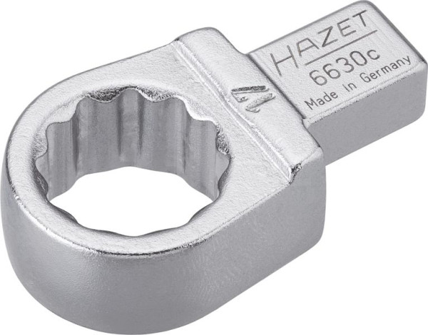 Hazet ringsleutel, insteekvierkant 9 x 12 mm, uitwendig dubbel zeskant trekprofiel, 17 mm, 6630C-17