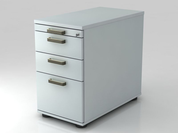 Hammerbacher stabak 80cm, 2 laden, 1 HR, slot, grijze strookgreep, 42,8x72-76x80 cm, 1/3/3/6 HE, VSC40/5/5/SG