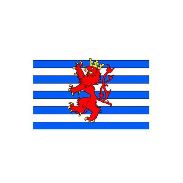 Stein HGS HGS Luxemburgse vlag, 120 x 200 cm (liggend formaat), met touw en lus, FlagTop 160 g/m², voor vlaggenmasten 7 m, zonder ajourzoom, 27171