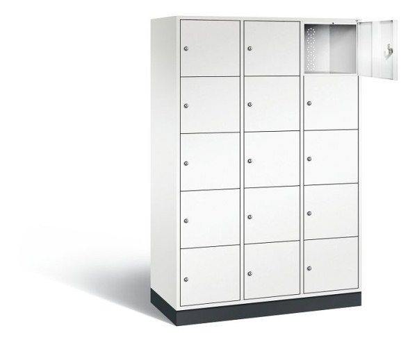 C+P XL lockerkast Intro, H1950xB1220xD490mm, kleur: verkeerswit, 8570-302 S10127