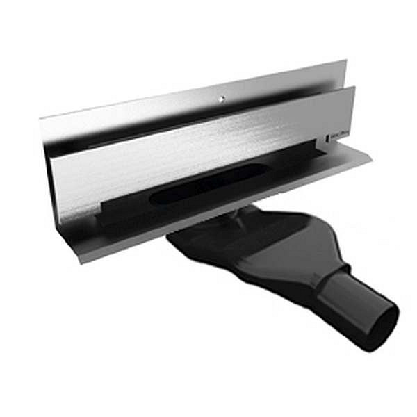 MERT OPT wandmontage doucheafvoer, massief RVS (304), geborstelde afwerking, totale breedte 386 mm, DU-OPT-30-360S