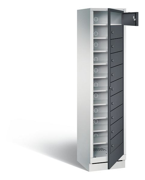 C+P wasautomaat Evolo, H1800xB420xD500mm, kleur: lichtgrijs / zwartgrijs, 48160-110 S10018