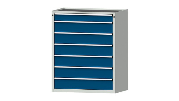 ANKE werkbanken ladekast, model 4001 V, 1060 x 675 x 1280 mm, RAL 7035/5010, kuip, 611.500