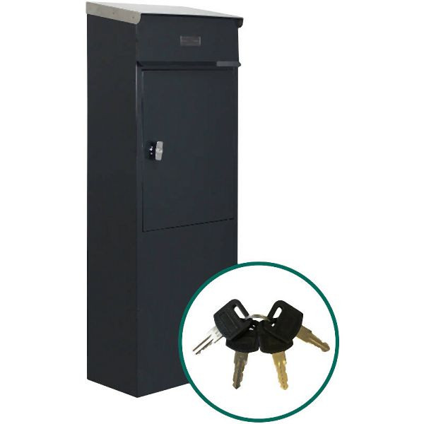 ScanProDesign Safepost 855 Tiamat AG - met 4 sleutels, antracietgrijs, 211118
