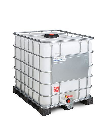 DENIOS Recobulk IBC container, PE pallet, 1000 l, opening NW225, uitloop NW50, 266-180