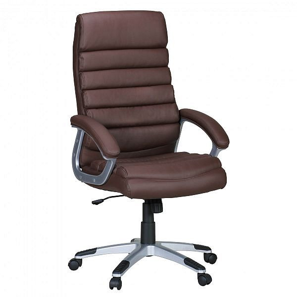 Amstyle bureaustoel Valencia kunstleer bruin ergonomisch met hoofdsteun, SPM1.038