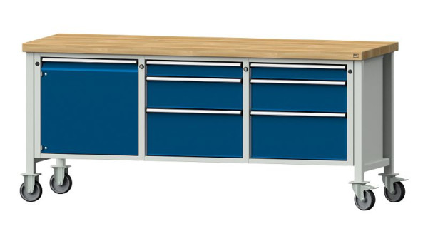 ANKE werkbanken kistwerkbank, model 125 V, 2000 x 700 x 900 mm, RAL 7035/5010, BMP 50 mm, 306.063