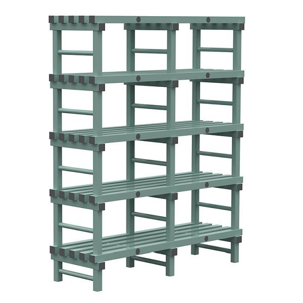 REA Euro plank 1500x500x1850mm, 5 staanders met 350mm tussenruimte, 308.183