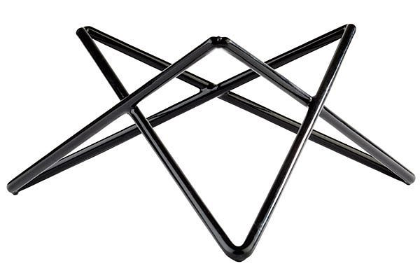 APS buffetstandaard -PRISMA-, Ø 26 cm, hoogte: 10,5 cm, metaal, zwart gecoat, voorzien van antislip rubberen coating, 33272