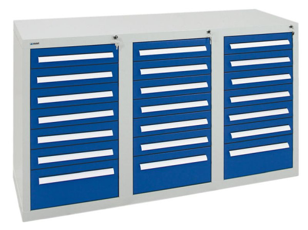 stumpf ladekast serie T-100 / 35-3, RAL 7035/5010, 21 laden (18x100, 3x200mm), 8153274
