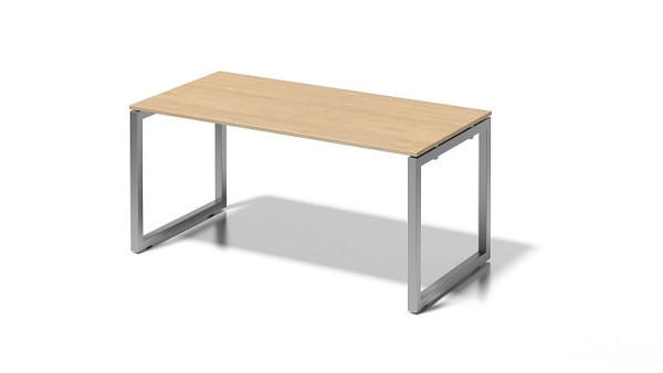 Bisley Cito bureau, 730 mm vaste hoogte O-frame, H 19 x B 1600 x D 800 mm, esdoorn/zilver, DOF1608MP355