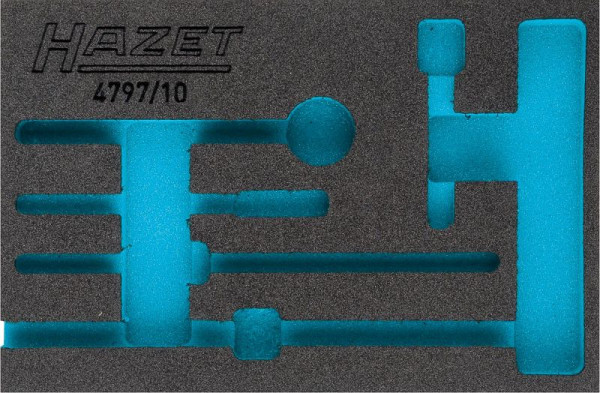 Hazet 2-componenten zachtschuiminleg, voor 4797/10, afmetingen/lengte: 172 mm x 114 mm Organisatiesysteem maat: 1/9 (172 x 114 mm), 163-326L
