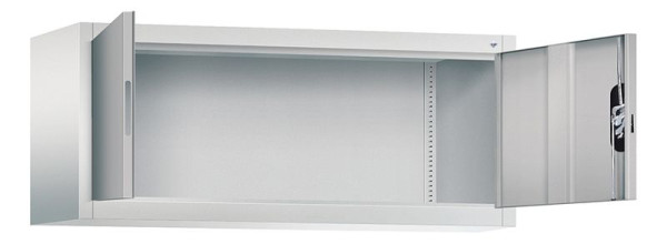 C+P bovenkast Acurado, H500xB1200xD400mm, kleur: lichtgrijs/wit aluminium, verzonken handgreep, 9464-000 S10148