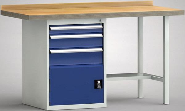 KLW standaard werkbank - 1500 x 700 x 840 mm L x D x H, WS184N-1500M40-E7025